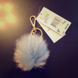 Michael Kors Fur Pom Pom keychain purse hook